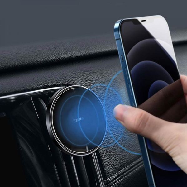 Baseus Radar Magnetic Car Mount Samsung Galaxy S23 - Telefoonhouder auto - Ventilatierooster - Dashboard - Magnetisch - Zwart