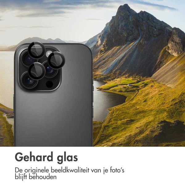 imoshion 2 Pack Camera lens protector Apple iPhone 16 Pro / 16 Pro Max - Zwart / Titanium