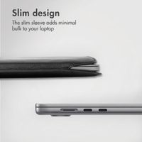 Accezz Leather laptop sleeve 16 inch - Black