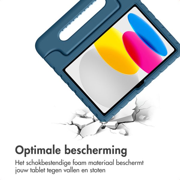 imoshion Kidsproof Backcover met handvat Apple iPad 11 (2025) 11 inch A16 / iPad 10 (2022) 10.9 inch - Donkerblauw