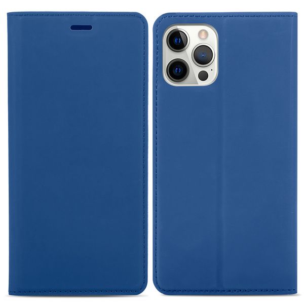 imoshion Slim Folio Bookcase iPhone 12 (Pro) - Donkerblauw