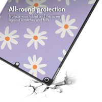imoshion Design Trifold Bookcase Apple iPad 9 (2021) 10.2 inch / iPad 8 (2020) 10.2 inch / iPad 7 (2019) 10.2 inch - Flowers Distance