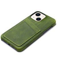 Wachikopa Full Wrap C.C. Backcover met 2 pashouders Apple iPhone 13 - Forest Green