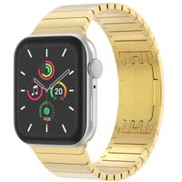 Selencia Stalen schakelband Apple Watch Series 1 t/m 9 / SE (38/40/41 mm) | Series 10 / 11 (42 mm) - Goud