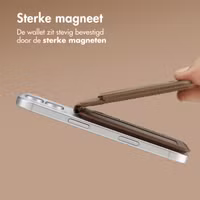 Accezz Leren Wallet met standaard - Geschikt voor MagSafe en Qi2 - Coffee Brown