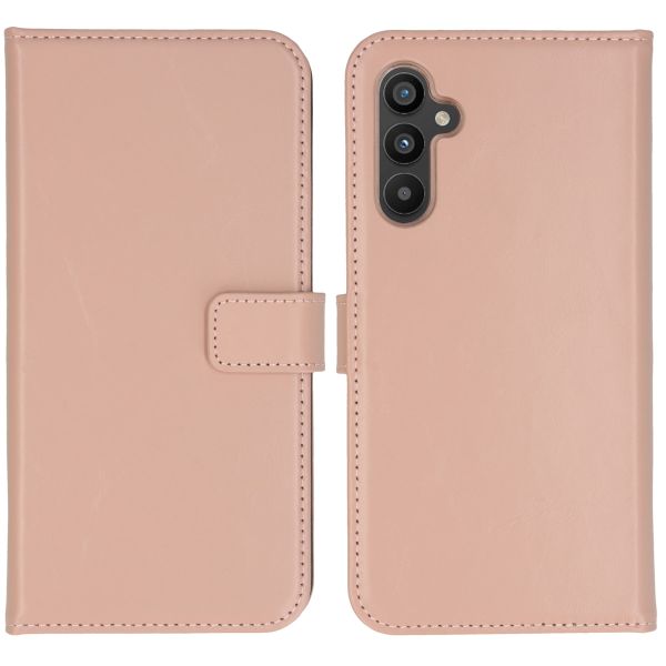 Selencia Echt Lederen Bookcase Samsung Galaxy A34 (5G) - Dusty Pink