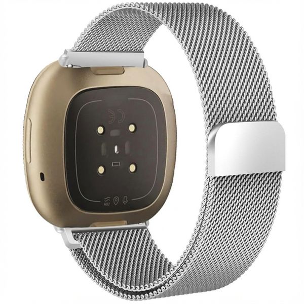 imoshion Milanees magnetisch bandje Fitbit Versa 4/ 3 / Sense (2) - Zilver