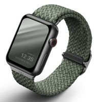 Uniq Aspen Braided bandje Apple Watch Series 1 t/m 9 / SE (38/40/41 mm) | Series 10 / 11 (42 mm) - Cypress Green