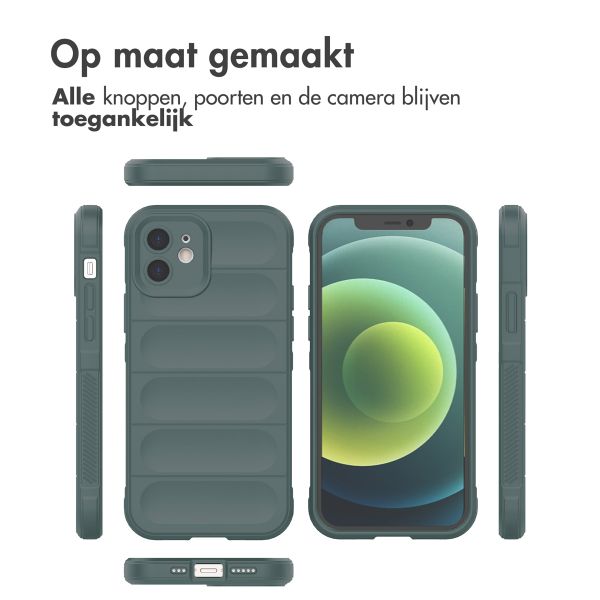 imoshion EasyGrip Backcover iPhone 12 - Donkergroen