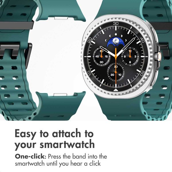 imoshion Ocean Silicone Band Samsung Galaxy Watch 9 (40/44mm) / Watch 8 (40/44mm) / Classic (46mm) - Dark Green