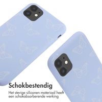 imoshion Siliconen design hoesje met koord iPhone 11 - Butterfly