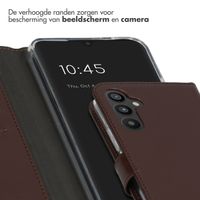 Selencia Echt Leren Bookcase Samsung Galaxy A34 (5G) - Bruin