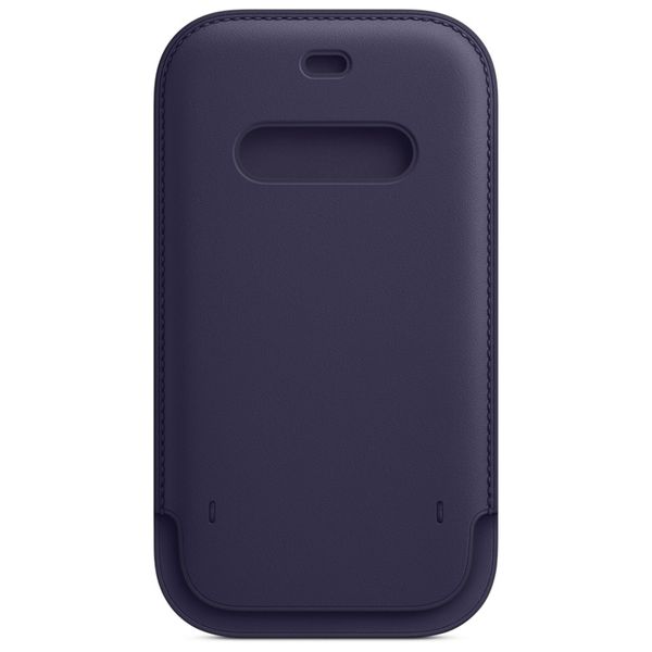 Apple Leather Sleeve MagSafe iPhone 12 (Pro) - Deep Violet