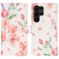 imoshion Design Softcase Bookcase Samsung Galaxy S23 Ultra - Blossom Watercolor