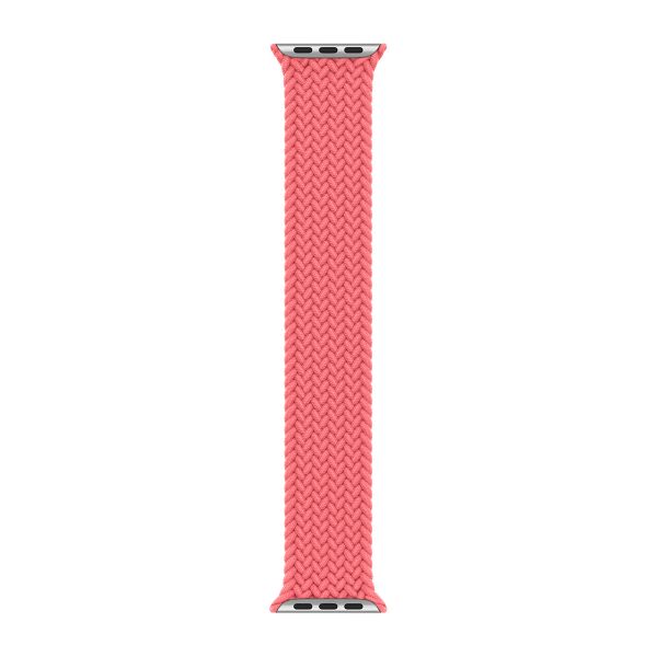Apple Gevlochten solobandje Apple Watch | 38/40/41/42 mm - Maat 2 - Pink Punch