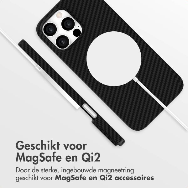Accezz MagSafe Kevlar Backcover Apple iPhone 15 Pro Max - Zwart