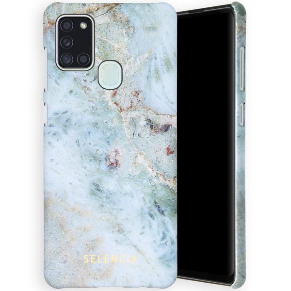 Selencia Maya Fashion Backcover Samsung Galaxy A21s - Marble Blue