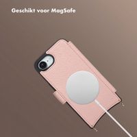 Selencia Riva Bookcase met MagSafe en Koord Apple iPhone 17e / 16e - Old Pink