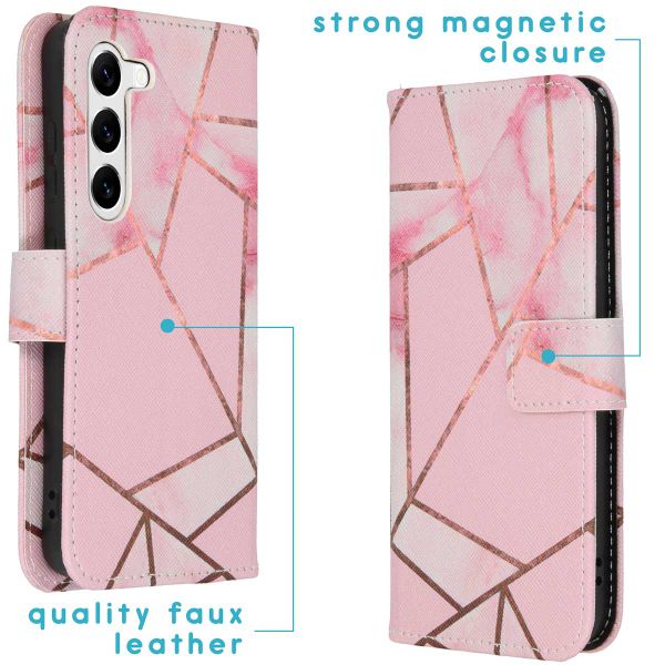 imoshion Design Softcase Bookcase Samsung Galaxy S23 - Pink Graphic