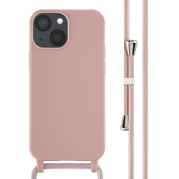 imoshion Siliconen hoesje met koord iPhone 13 Mini - Sand Pink