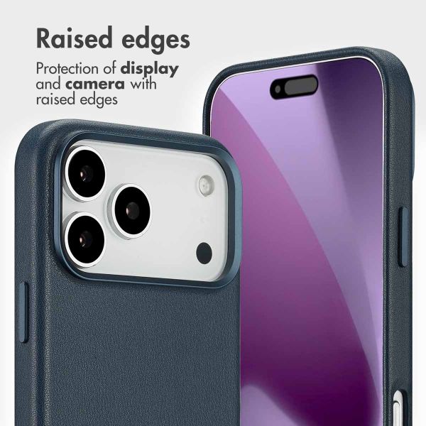 Accezz 2-in-1 Leather Bookcase with MagSafe Apple iPhone 17 Pro Max - Nightfall Blue