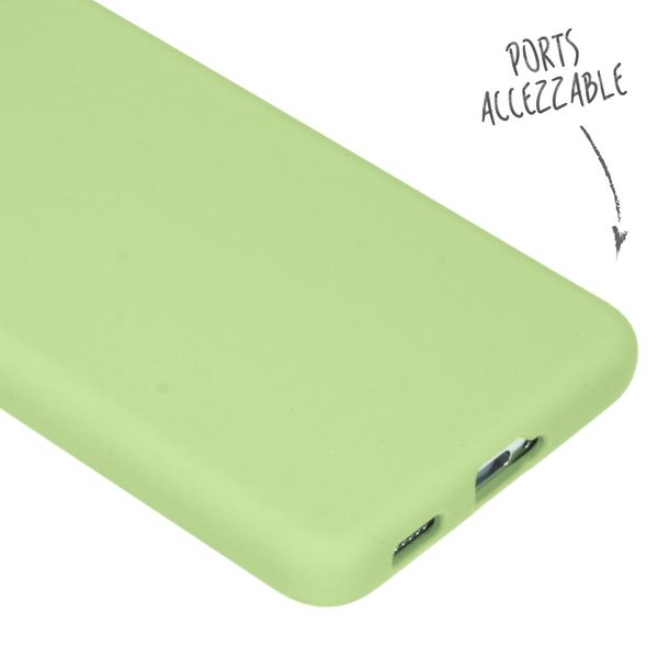 Accezz Liquid Silicone Backcover Samsung Galaxy S21 Plus - Groen