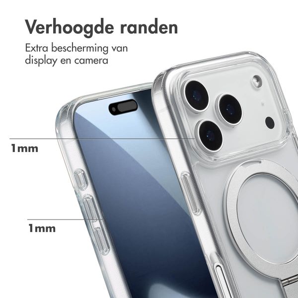 Accezz Ring Stand Backcover met MagSafe Apple iPhone 17 Pro - Transparant
