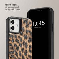 Selencia Nova Phone Case with Cord and Card Holder Apple iPhone 12 (Pro) - Leopard
