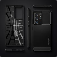 Spigen Rugged Armor Backcover Samsung Galaxy S21 Ultra - Zwart