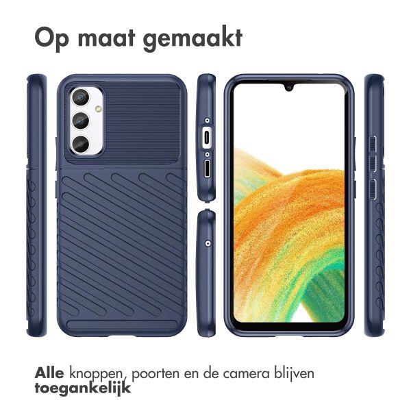 imoshion Thunder Backcover Samsung Galaxy A34 (5G) - Donkerblauw