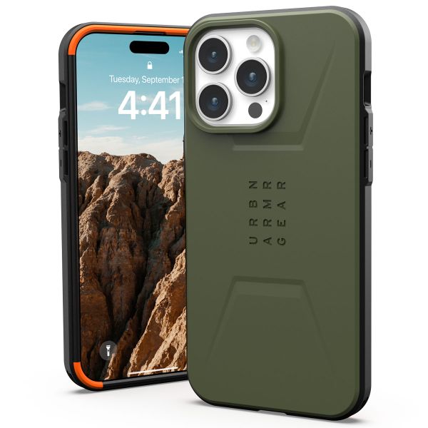 UAG Civilian Backcover MagSafe iPhone 15 Pro Max - Olive Drab