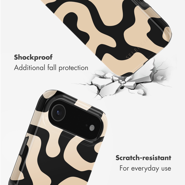 Selencia Vivid Back Cover with MagSafe Apple iPhone Air - Art Wave Black