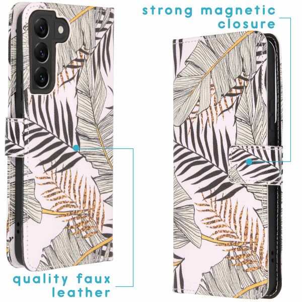 imoshion Design Softcase Bookcase Samsung Galaxy S22 Plus - Glamour Botanic