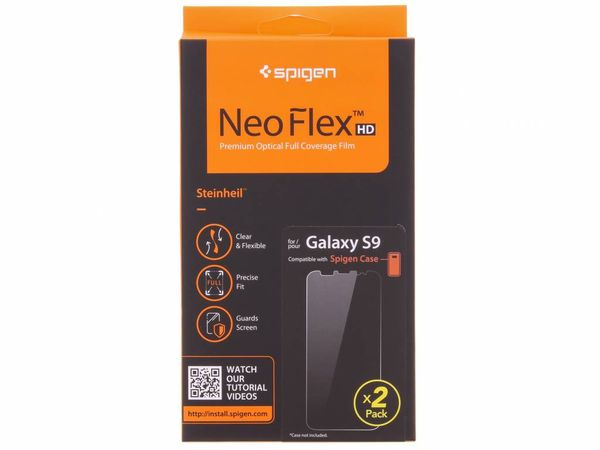 Spigen Neo Flex Screenprotector Duo Pack Samsung Galaxy S9