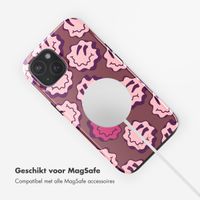 Selencia Vivid Backcover met MagSafe Apple iPhone 15 - Wavy Smiley Pink