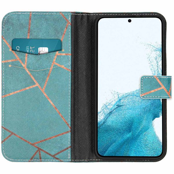 imoshion Design Softcase Bookcase Samsung Galaxy S22 - Blue Graphic