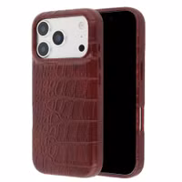 Selencia Croco Backcover met MagSafe Apple iPhone 17 Pro - Burgundy