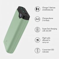 imoshion Power bank 20,000 mAh - 22.5W Fast charger - USB-C / USB-A - Green