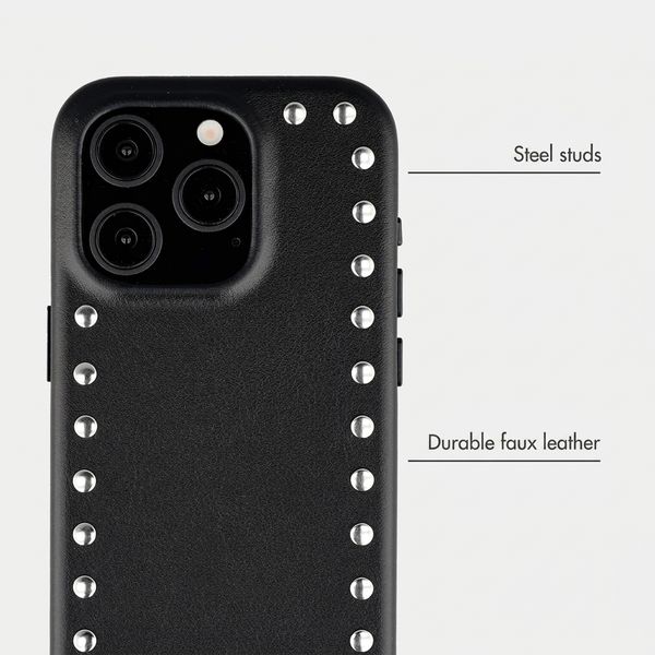 Selencia Studs Back Cover with MagSafe Apple iPhone 15 Pro - Velvet Black