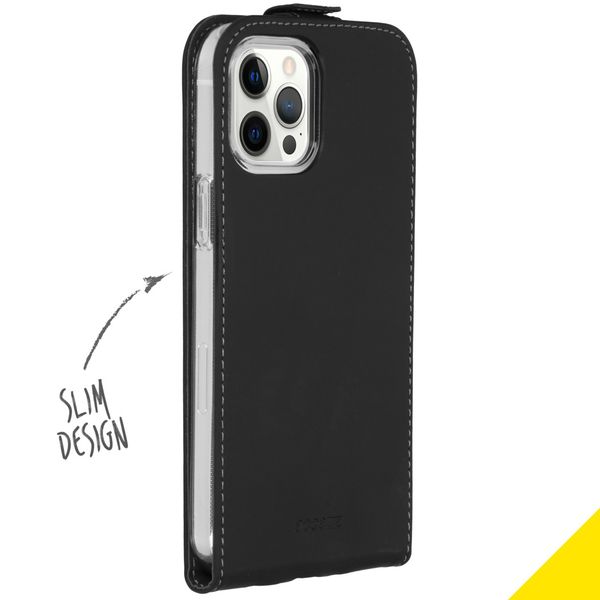 Accezz Flipcase iPhone 12 Pro Max - Zwart