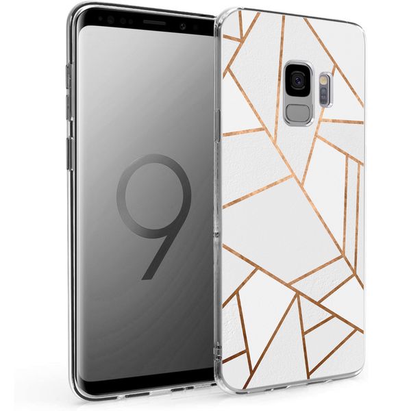 imoshion Design hoesje Samsung Galaxy S9 - Grafisch Koper / Wit