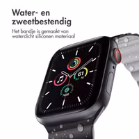 imoshion Magnetisch Siliconen bandje Apple Watch Series 1 t/m 11 / SE / Ultra (44/45/46/49 mm) - Zwart / Grijs