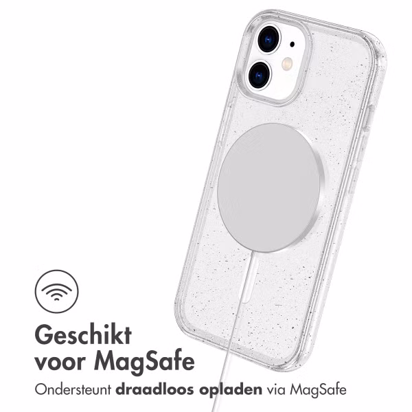 imoshion Sparkle Backcover met MagSafe Apple iPhone 12 (Pro) - Glitter Transparant
