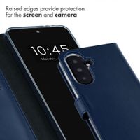 Selencia Genuine Leather Book Case Samsung Galaxy A37 (5G) - Dark Blue