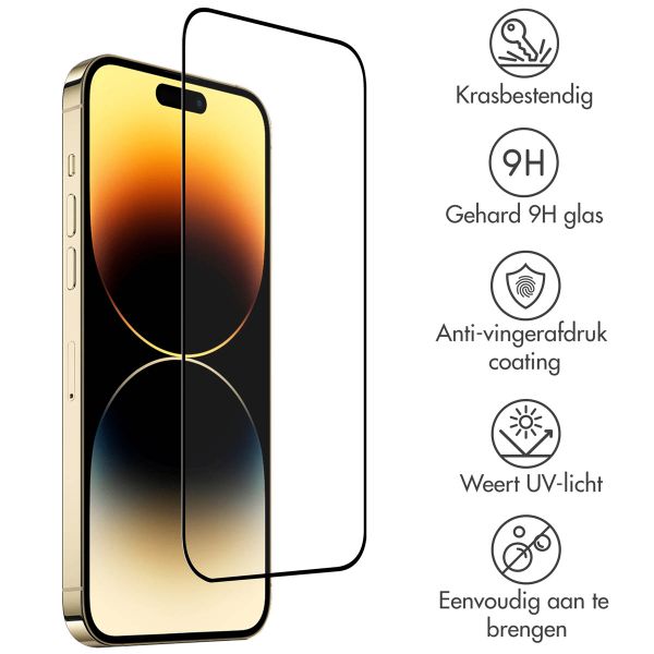 Accezz Gehard Glas Full Cover Screenprotector Apple iPhone 14 Pro Max / 15 Plus / 16 Plus