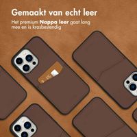 Accezz Premium Leather Card Slot Backcover iPhone 14 Pro Max - Bruin