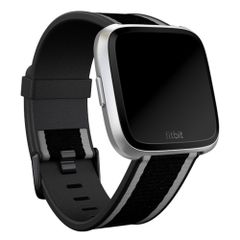 Fitbit Woven band Fitbit Versa / Versa 2 / Versa Lite - Maat L - Grey / Black