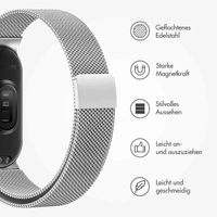 imoshion Milanees magnetisch bandje Xiaomi Smart Band 8 / 9 - Zilver
