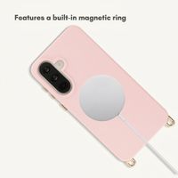 Selencia Rivièra MagSafe Back Cover with detachable hooks Samsung Galaxy A37 (5G) - Sorbet Pink