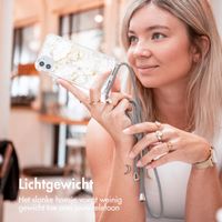 imoshion Design hoesje met koord iPhone 13 Pro Max - White Marble